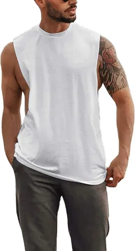 Vista 2 de Camisas de entrenamiento para hombre, camisetas de entrenamiento perfectas para culturismo, camisetas sin mangas para gimnasio