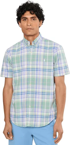 Vista 16 de POLO RALPH LAUREN Men's Classic Fit Plaid Oxford Shirt Blanco básico