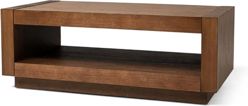 Vista 11 de Maven Lane Artemis Mesa de Café – Mesa Rectangular de 45 cm con Almacenamiento – Madera Sólida Negra – Ideal para Sala de Estar y Salón