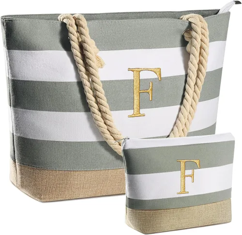 Vista 110 de YOOLIFE Bolsas de playa para mujer, bolsa de lona de viaje, bolsa impermeable para piscina, artículos esenciales de viaje, regalos para mujeres