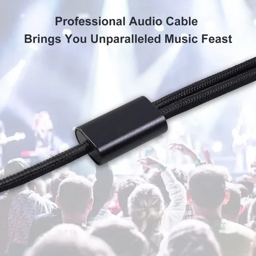 Vista 3 de Smithok Cable divisor estéreo USB C a doble de 0.25 in y 1/4 pulgadas, USB tipo C a cable de audio TS dual de 0.25 in 1/4 pulgadas para iPhone serie