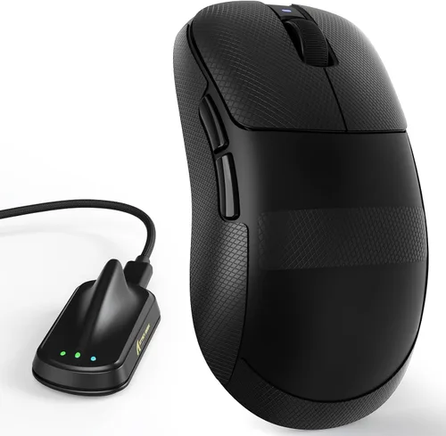 Vista 12 de MAMBASNAKE Ratón inalámbrico para juegos Attack Shark V2 AIR 8K, 1.83 oz Tinta negra y cinta