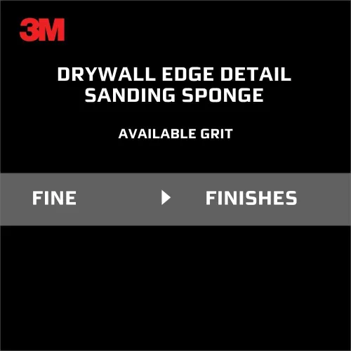 Vista 7 de 3M Angled Sanding Sponge, Fine Grit, Use Wet or Dry, Great for All Purpose Sanding, Washable & Reusable, Use for Interior & Exterior, Angled Sanding