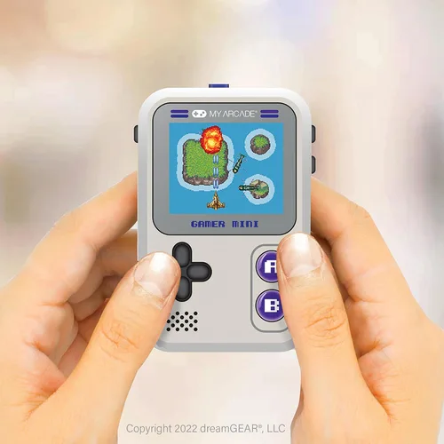 Vista 3 de My Arcade Gamer Mini Classic-Purple: juegos para niños, sistema de juegos de mano en miniatura equipado con 160 juegos, pantalla a color de 1.8