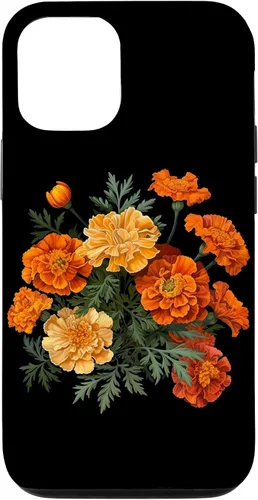 Vista 28 de Funda para iPhone 17 con diseño de flores de caléndula del mes de nacimiento