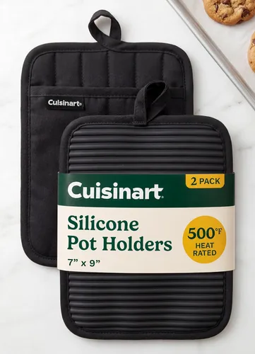 Vista 10 de Cuisinart - Juego de 2 soportes de silicona para ollas de 7 x 9 pulgadas Gris