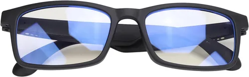 Vista 7 de Bewinner Lentes inteligentes con altavoces y micrófono, lentes de sol Bluetooth5.3 con bloqueo de luz azul, asistente de voz táctil, gafas