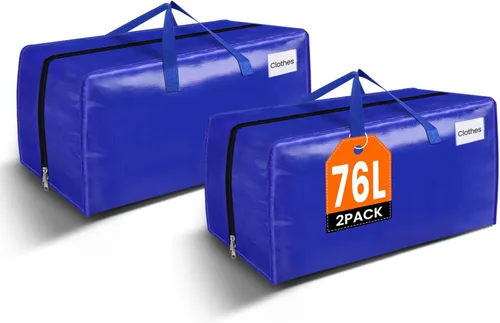 Vista 20 de BlissTotes Bolsas de mudanza, suministros de mudanza resistentes y bolsas de almacenamiento, bolsas de embalaje extragrandes, cajas con bolsillos