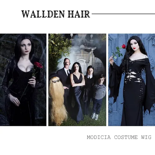 Vista 56 de Peluca de cosplay estilo Bob azul oscuro + horquilla de libélula + collar para fiesta, disfraz de Halloween, peluca de mujer