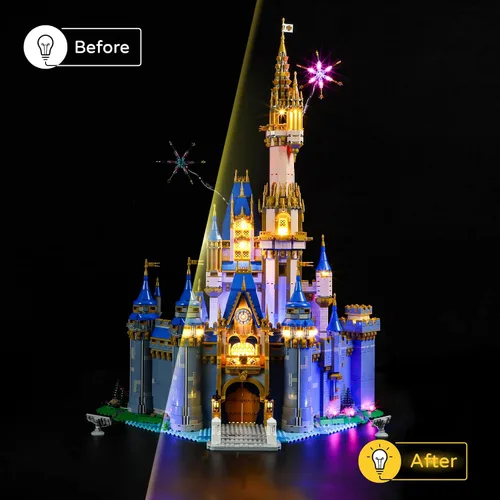 Vista 6 de YEABRICKS Luz LED para Lego-43222 modelo de bloques de construcción de castillo de Disney (juego de Lego no incluido) Beginner-Friendly DIY LED