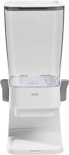Vista 2 de OXO Good Grips Dispensador de cereales para encimera, transparente/blanco (paquete de 2)