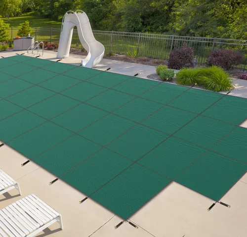 Vista 19 de iCOVER - Cubierta de seguridad para piscina interior, 16 x 32 pies, cubierta de seguridad rectangular para piscinas interiores, cubierta de piscina