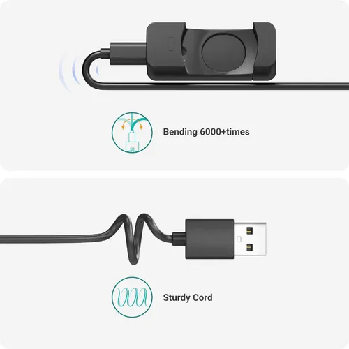 Vista 3 de TUSITA Cable cargador compatible con Withings Scanwatch 2 Scanwatch Light Smart Watch - 1M