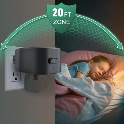 Vista 3 de Repelente de mosquitos para uso en interiores, control de aplicación Bluetooth, repelente electrónico de mosquitos, con 2 recambios repelentes