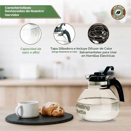 Vista 8 de Cafetera Brew - Tetera de vidrio, 12 tazas