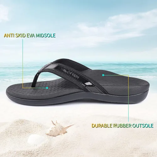 Vista 4 de WILOTTEN Sandalias con soporte de arco para mujer, sandalias ortopédicas para pies planos, sandalias de apoyo para mujeres y hombres