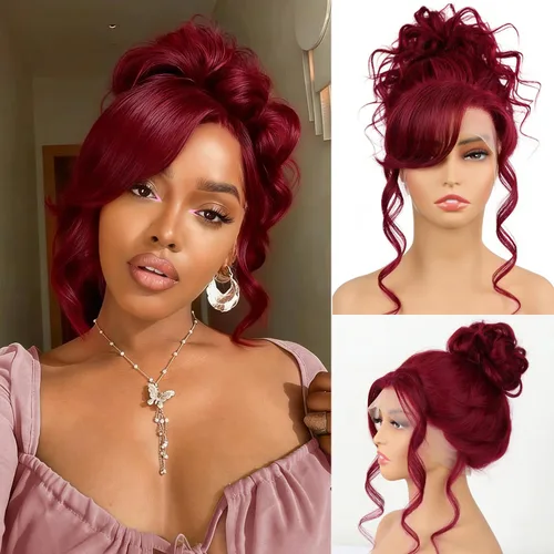 Vista 7 de Pelucas de cabello humano ondulado HD de densidad 250 con encaje frontal, prearrancadas de 13 x 4, pelucas de cabello humano con baby hair, sin