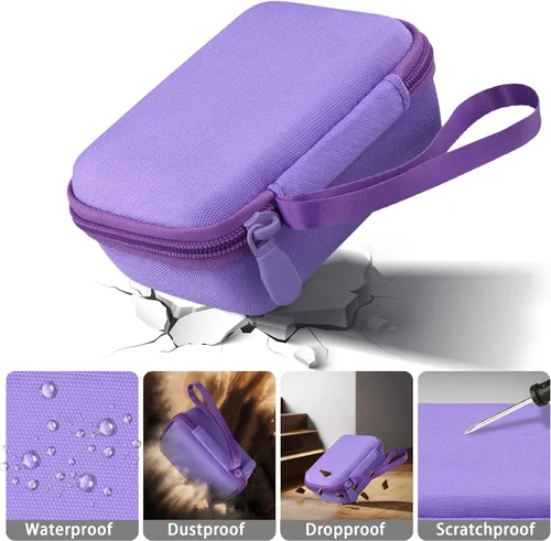 Vista 5 de Funda compatible con JBL Go 5/Go 4 Altavoz impermeable ultraportátil (funda morado)