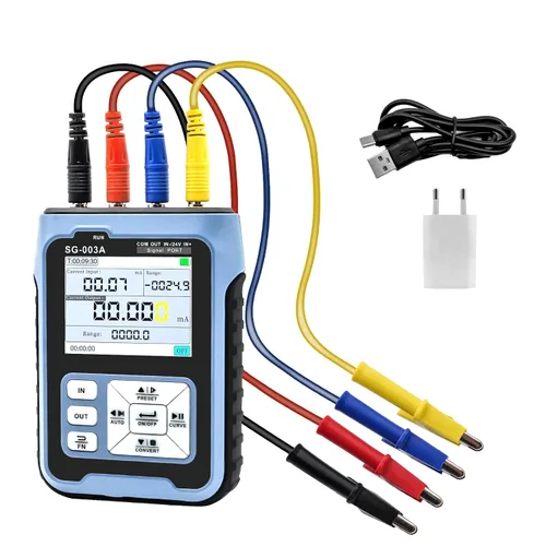 Vista 8 de SG-004A Generador de Señal Multifuncional 4-20mA 2.4" TFT Digital Analógico Voltaje de Corriente Ajustable Termopar Resistencia Calibrador de azul