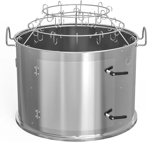 Vista 8 de onlyfire Kit para ahumar parrilla de acero inoxidable, accesorio para colgar costillas para parrillas Weber de carbón de 18 pulgadas, convierte tu