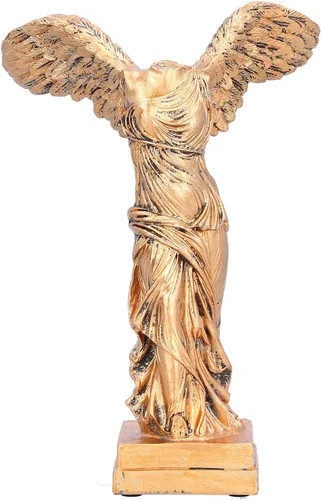 Vista 9 de Yosoo Estatua de la diosa de la victoria, escultura de diosa griega para oficina en casa, adorno de Esktop, regalo de cumpleaños (M-latón)