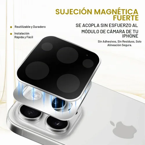 Vista 5 de Protector de lente de filtro magnético con ND16 para iPhone 14 Pro/Pro Max, iPhone 15 Pro/Pro Max, iPhone 16 Pro/Pro Max, iPhone 17 Pro/Pro Max