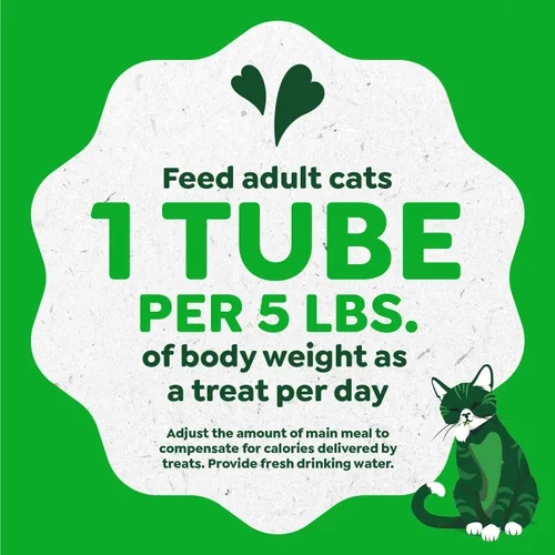 Vista 9 de Greenies Feline Smart Purees Skin & Fur Health - Golosinas lamibles para gatos con salmón real, tubos de 0.49 onzas, 20