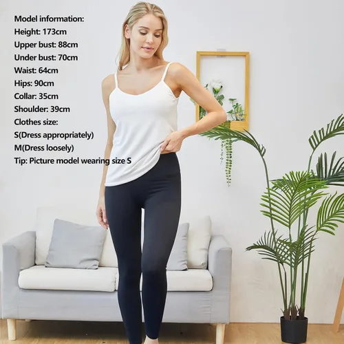 Vista 6 de Xtinmee Camiseta térmica sin mangas para mujer, camisola de poliéster con forro polar térmico