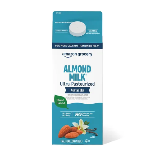 Vista 7 de Amazon Grocery, Leche de almendras con chocolate, medio galón, 64 onzas líquidas