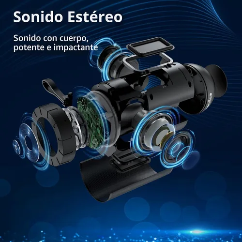 Vista 2 de comiso Bluetooth Speaker, IP65 Waterproof, 24H Play, TWS, 360° HD Stereo Negro