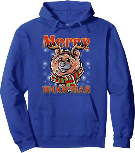 Vista 4 de Merry Woofmas Chow Chow Reindeer Dog Christmas Dogs X-Mas Pullover Hoodie
