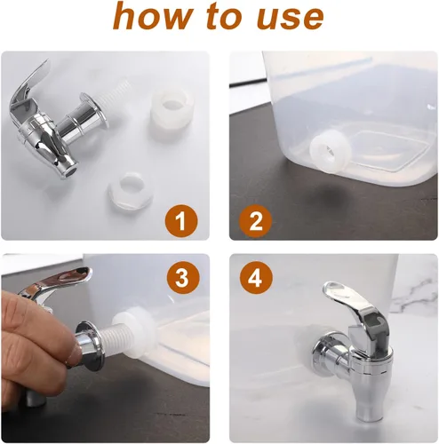 Vista 7 de Spigot para dispensador de bebidas, paquete de 2 dispensadores de bebidas, grifo dispensador de bebidas, grifo dispensador de agua