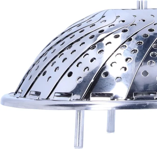 Vista 4 de Foldable Stainless Steel Steam Basket Rack for Pressure Cooker, Vegetable Steamer Rt with Hook, Kitchen Cooking Tool for Eggs Meat Seafood
