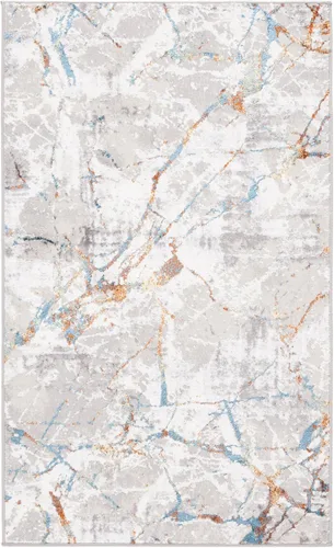 Vista 11 de SAFAVIEH Amelia Collection - Alfombra decorativa de 2 x 4 pies, gris y negro, diseño abstracto moderno, no desprende pelusa y de fácil cuidado