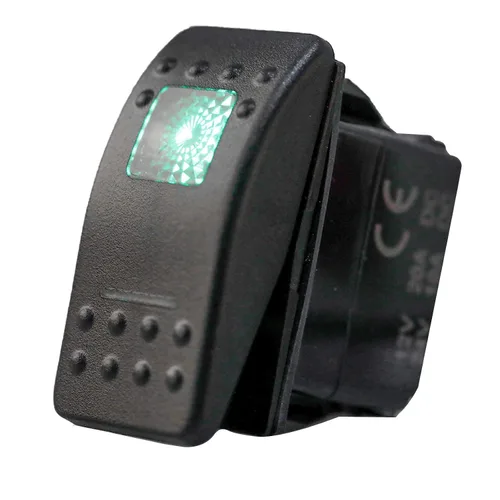 Vista 8 de Amarine Made Interruptor basculante de 12 V 20 A, impermeable, encendido/apagado, 2 posiciones, barco, DPDT, 7 pines con 2 luces LED (azul)
