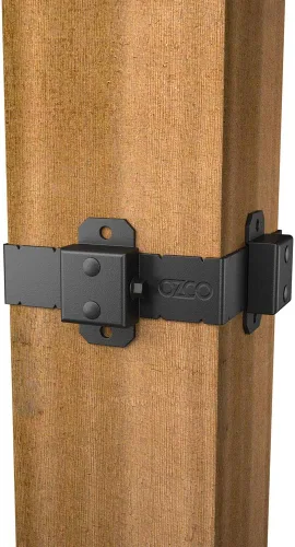 Vista 3 de OZCO Banda de poste de madera de hierro de 4 x 4 pulgadas Banda decorativa para pérgolas, cubiertas, cercas y estructuras de madera al aire libre