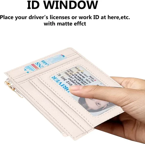 Vista 4 de KNGITRYI Billetera pequeña para mujer RFID para mujer, carteras para tarjetas para mujer, delgada, cartera para tarjetas de crédito para mujer