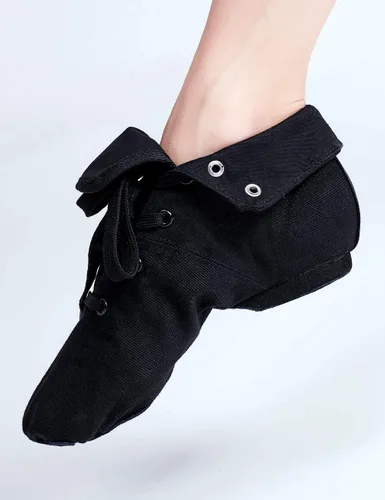 Vista 8 de Daydance Botas de jazz con cordones hasta el tobillo para niños, niñas, niños, mujeres, adultos