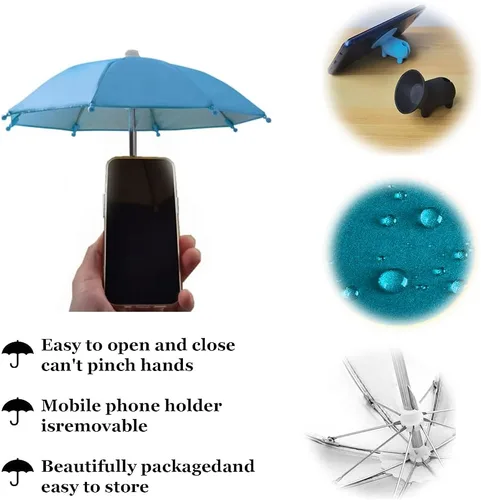 Vista 3 de 4 soportes para paraguas para teléfono, soporte de ventosa para teléfono, parasol para teléfono, protector solar antirreflejo, protector solar