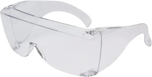 Vista 8 de Calabria 3000 Gafas de Seguridad de Ajuste Grande que se Colocan Sobre Anteojos Recetados Color Azul para Hombres y Mujeres Envolventes Tintadas