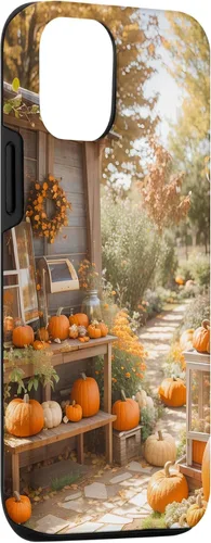 Vista 3 de Funda para iPhone 14 Cozy Autumn Pumpkin Garden Fall Sunny Afternoon Scene Case