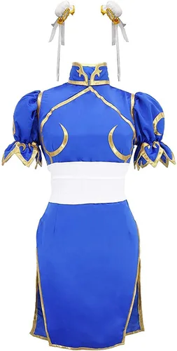 Vista 4 de Cosplay Life Disfraz de cosplay de Chun-Li - Disfraz de anime Street Fighter para mujer