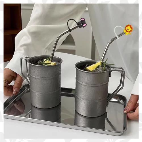 Vista 5 de 12 tapas de silicona reutilizables de grado alimenticio con temática de animales del bosque, adecuadas para bolsas de recuerdos de fiesta, fiesta
