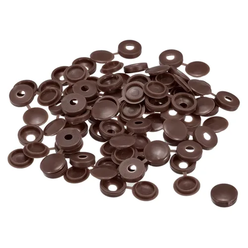 Vista 14 de uxcell 100 tapas de rosca con bisagras de 0.118 pulgadas (0.118 in), cubiertas de plástico para tornillos plegables para arandela, cubierta