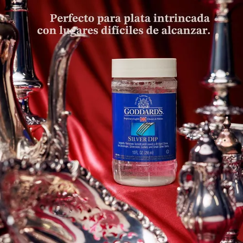 Vista 4 de Goddard's Solución Líquida para Cuidado de Plata - Galón, 1 galón Elimina instantáneamente el deslustre sin frotar, ideal para cubiertos, joyas