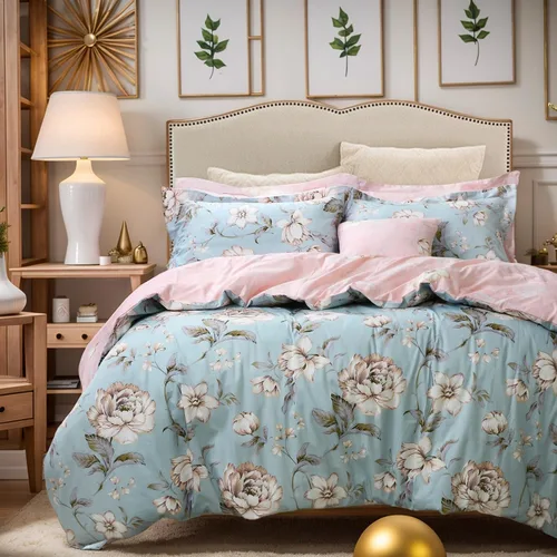 Vista 37 de FADFAY Juego de funda de edredón con estampado floral de roseta, juego de ropa de cama de encaje con volantes para niñas, 3 piezas