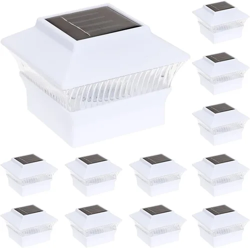 Vista 9 de GreenLighting Luces solares estándar #1 para tapa de poste para madera nominal de 4 x 4, postes de PCV/vinilo de 4 x 4, luz solar para valla al aire