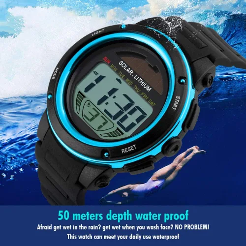 Vista 4 de TOOCAT Reloj para niños, reloj deportivo digital al aire libre 50M impermeable reloj de pulsera eléctrico para niño y niña, cronómetro, cronógrafo