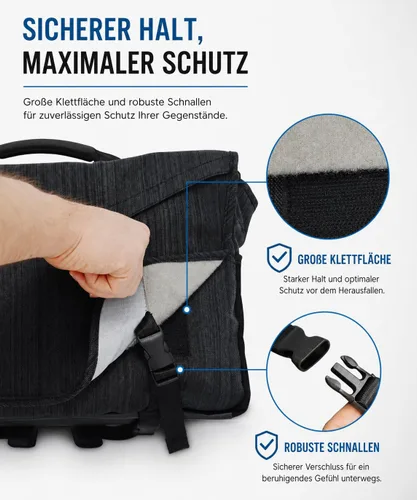 Vista 16 de CADeN Bolsa de hombro para cámara con compartimento para portátil de 14 pulgadas, soporte para trípode, compatible con Nikon, Canon, Sony, cámaras
