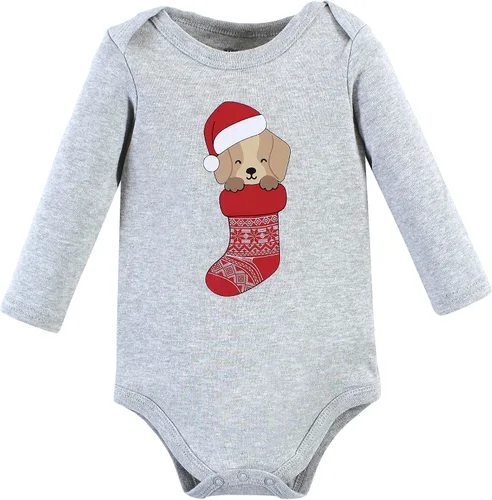 Vista 79 de Hudson Baby Body unisex de algodón de manga larga para bebé, leopardo rosa rojo